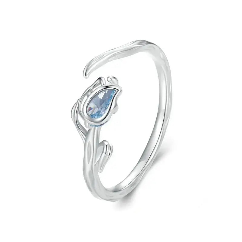 Bague Fleur Tulipe (Argent) | Dame Fleur