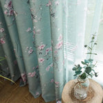 Double Rideaux Fleuris Bleus - Vignette | Dame Fleur