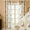 Double rideaux fleurs avec motifs papillons | Dame Fleur
