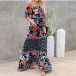 Hippie Robe Longue Fleurie Bohème - Vignette | Dame Fleur