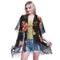 Kimono Mi Long Noir Fleuri | Dame Fleur