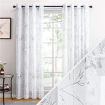 Rideaux Fleurs avec Voilage Blanc - Vignette | Dame Fleur