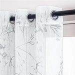 Rideaux Fleurs avec Voilage Blanc - Vignette | Dame Fleur