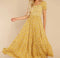 Robe à Fleurs Jaune Longue | Dame Fleur