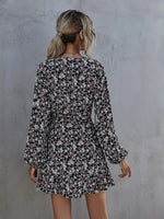 Robe à Fleurs Rouge et Noir - Vignette | Dame Fleur