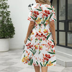 Robe Blanche Fleurie - Vignette | Dame Fleur