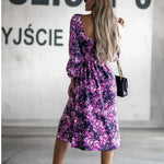 Robe Bleue Fleur Rose - Vignette | Dame Fleur