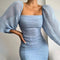 Robe Bleue Fleurie Moulante | Dame Fleur