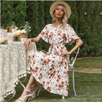 Robe Bohème Fleurie Midi - Vignette | Dame Fleur