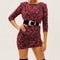 Robe Bordeaux Courte Fleurie Elégante | Dame Fleur