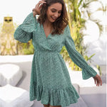 Robe Cache Cœur Fluide Fleurie - Vignette | Dame Fleur