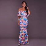 Robe Cocktail Fleurie Rose - Vignette | Dame Fleur