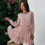 Robe Courte en Crêpe Fleurie - Vignette | Dame Fleur