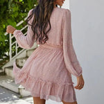 Robe Courte en Crêpe Fleurie - Vignette | Dame Fleur