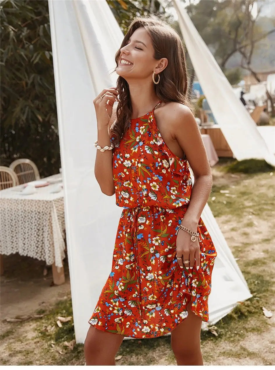 Robe Courte Eté Femme Fleurie | Dame Fleur