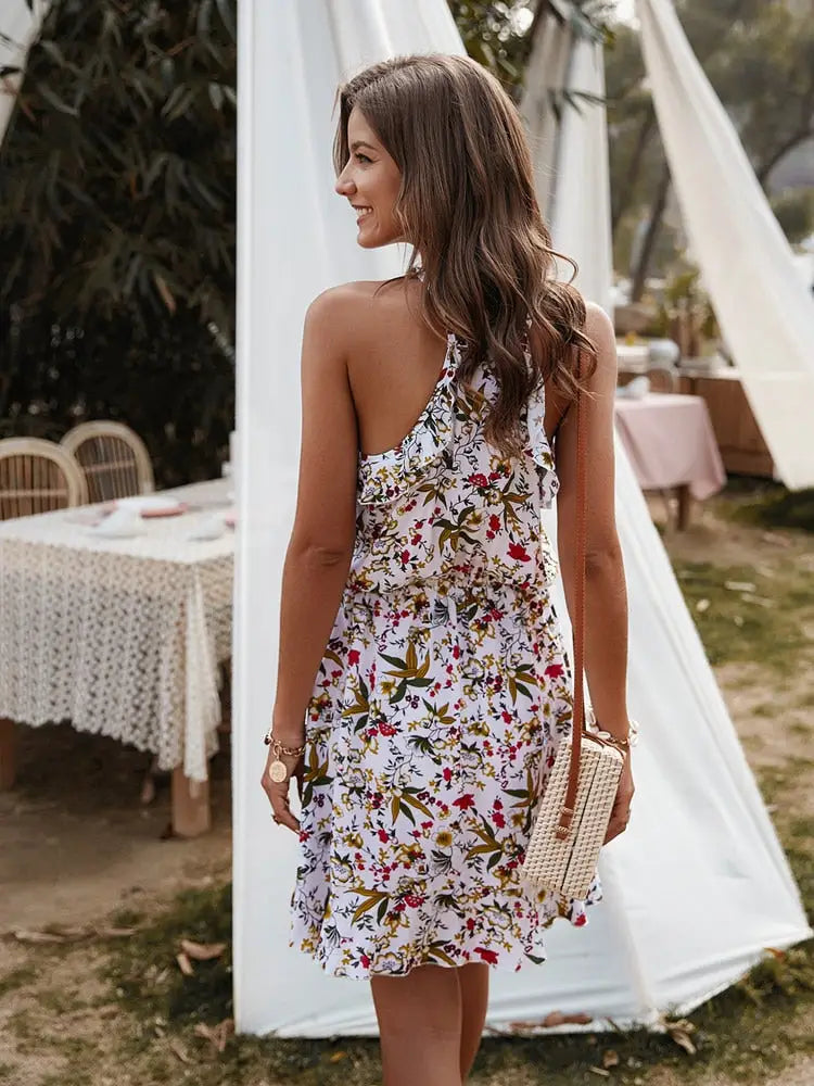 Robe Courte Eté Femme Fleurie | Dame Fleur