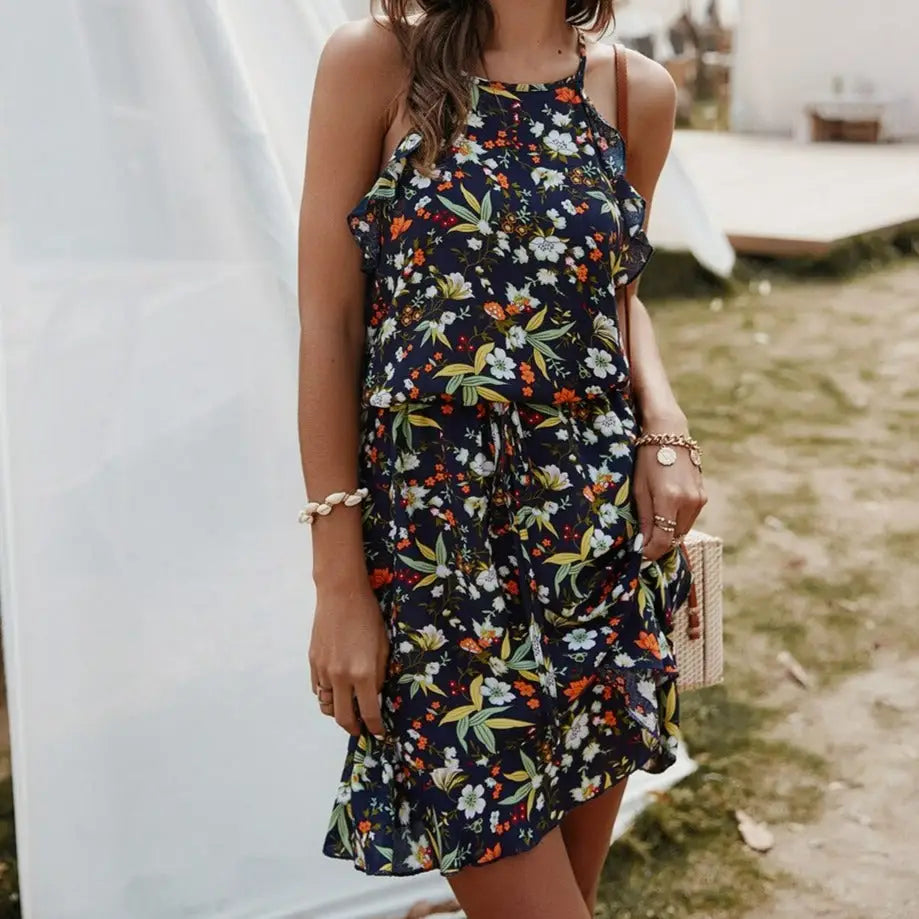 Robe Courte Eté Femme Fleurie | Dame Fleur