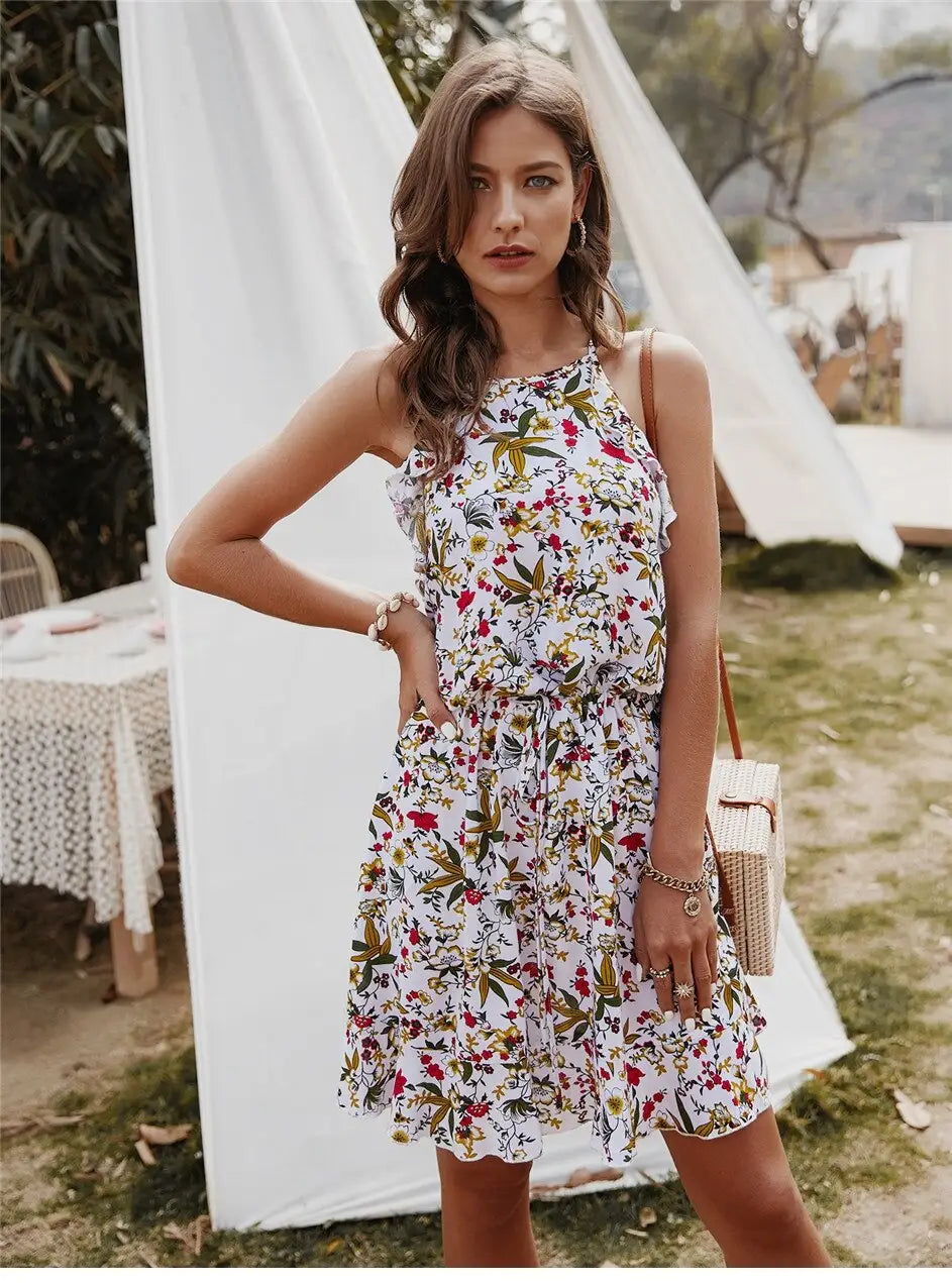 Robe Courte Eté Femme Fleurie | Dame Fleur