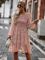 Robe Courte Evasée Fleurie - Vignette | Dame Fleur