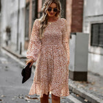 Robe Courte Evasée Fleurie - Vignette | Dame Fleur