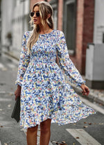 Robe Courte Evasée Fleurie - Vignette | Dame Fleur