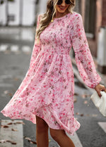 Robe Courte Evasée Fleurie - Vignette | Dame Fleur