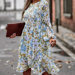 Robe Courte Evasée Fleurie - Vignette | Dame Fleur