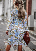 Robe Courte Evasée Fleurie - Vignette | Dame Fleur