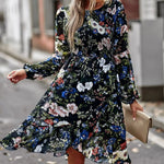 Robe Courte Evasée Fleurie - Vignette | Dame Fleur