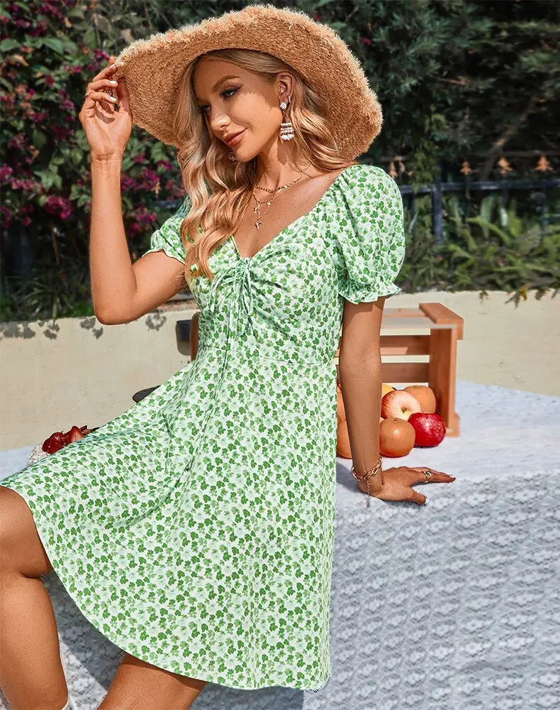 Robe Courte Fleurie Femme | Dame Fleur