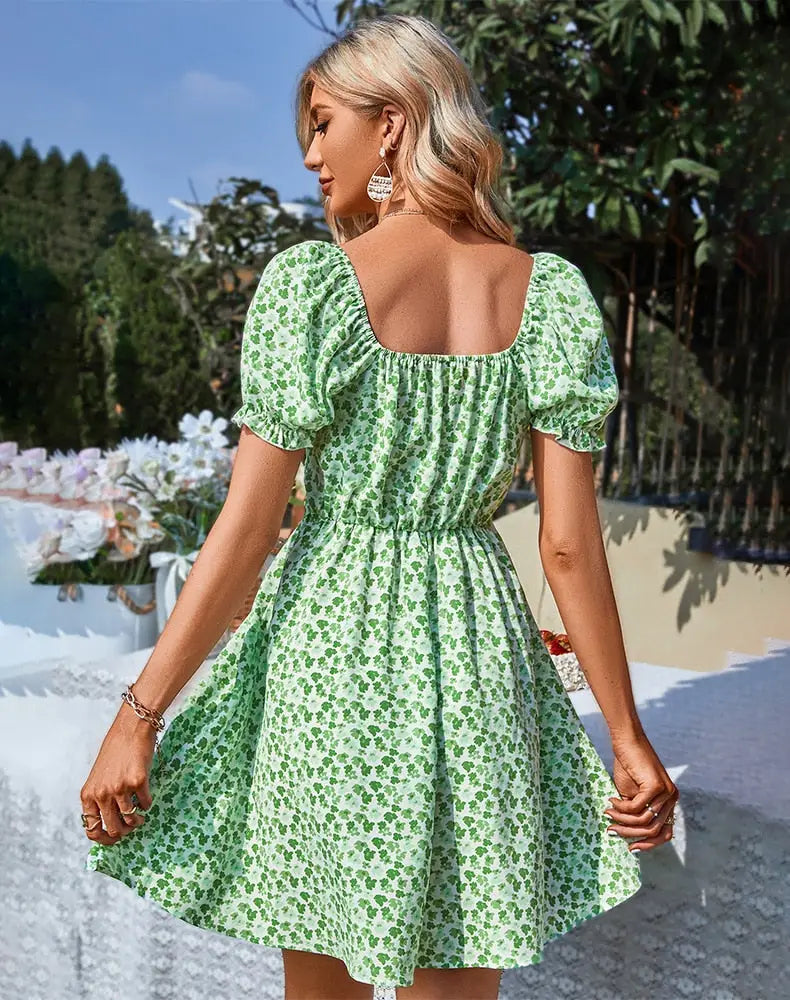 Robe Courte Fleurie Femme | Dame Fleur