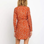 Robe Courte Fleurie Manche Longue - Vignette | Dame Fleur