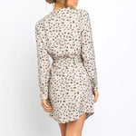 Robe Courte Fleurie Manche Longue - Vignette | Dame Fleur