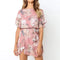 Robe Courte Fleurie Rose Pastel | Dame Fleur