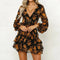 Robe Courte Manche Longue Fleurie | Dame Fleur