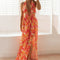 Robe Femme Eté Fleurie Orange | Dame Fleur
