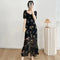 Robe Femme Fleurie Mousseline de Soie Rétro | Dame Fleur