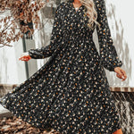 Robe Femme Noire avec Fleurs - Vignette | Dame Fleur