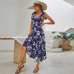 Robe Fleurie Bleue Femme - Vignette | Dame Fleur