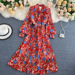 Robe Fleurie Col Cavalière - Vignette | Dame Fleur