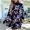 Robe Fleurie Col Roulé | Dame Fleur