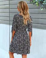 Robe Fleurie Col V - Vignette | Dame Fleur