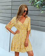 Robe Fleurie Col V - Vignette | Dame Fleur