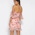 Robe Fleurie Courte Bohème - Vignette | Dame Fleur