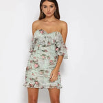 Robe Fleurie Courte Bohème - Vignette | Dame Fleur