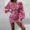 Robe Fleurie Drapée Manches Longues | Dame Fleur