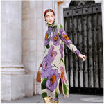 Robe Fleurie en Cachemire - Vignette | Dame Fleur