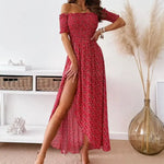 Robe Fleurie Épaules Dénudées - Vignette | Dame Fleur