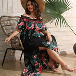 Robe Fleurie Eté Femme Grande Taille - Vignette | Dame Fleur