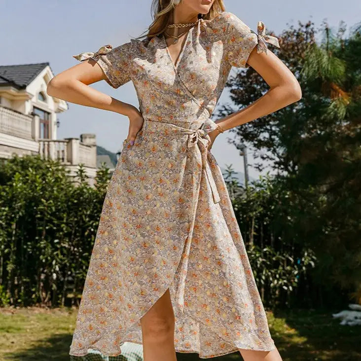 Robe Fleurie Femme Elégante | Dame Fleur